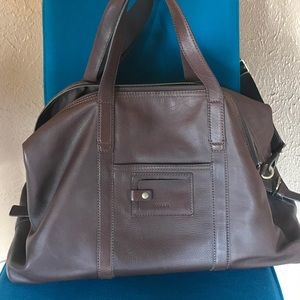 Large Fossil travel bag leather